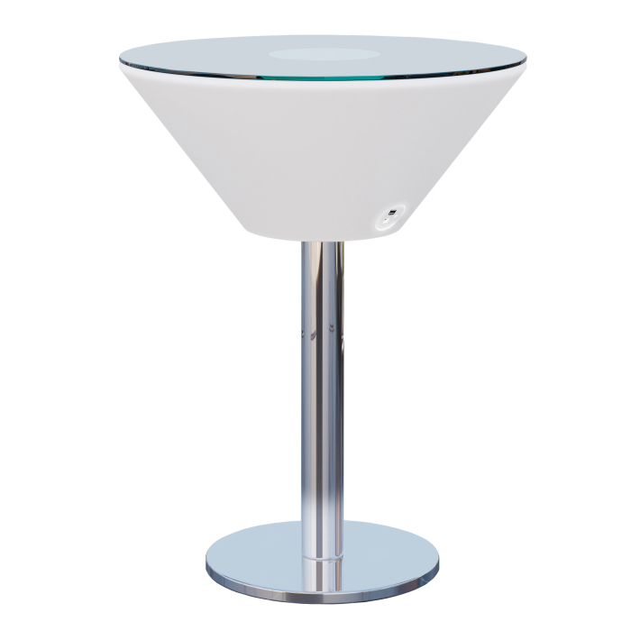 MARTINI | LED Club Stehtisch | Ø:H 70 x 108 cm | RGB | Akku | Rund
