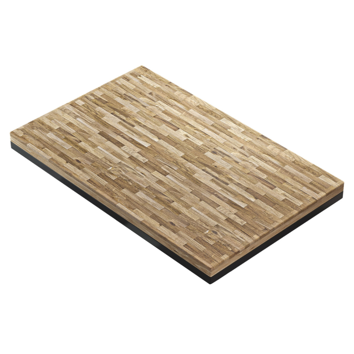 MASSIV-STEEL | Bistro Massiv Tischplatte | 130x80cm | Eiche