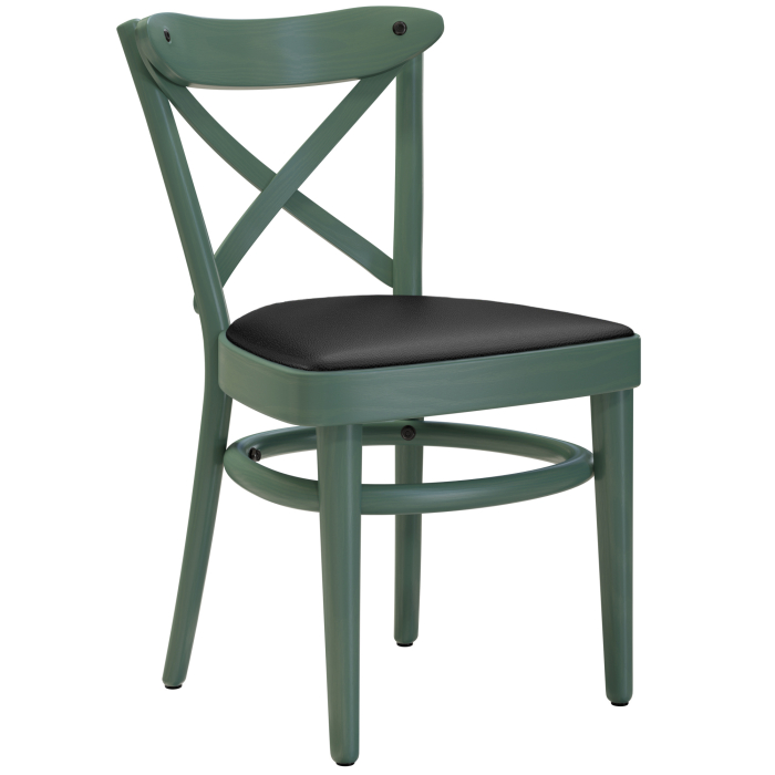 MAUDEZ | Fauteuil en bois pliant | Bois / Cuir | Vert | Bugholz