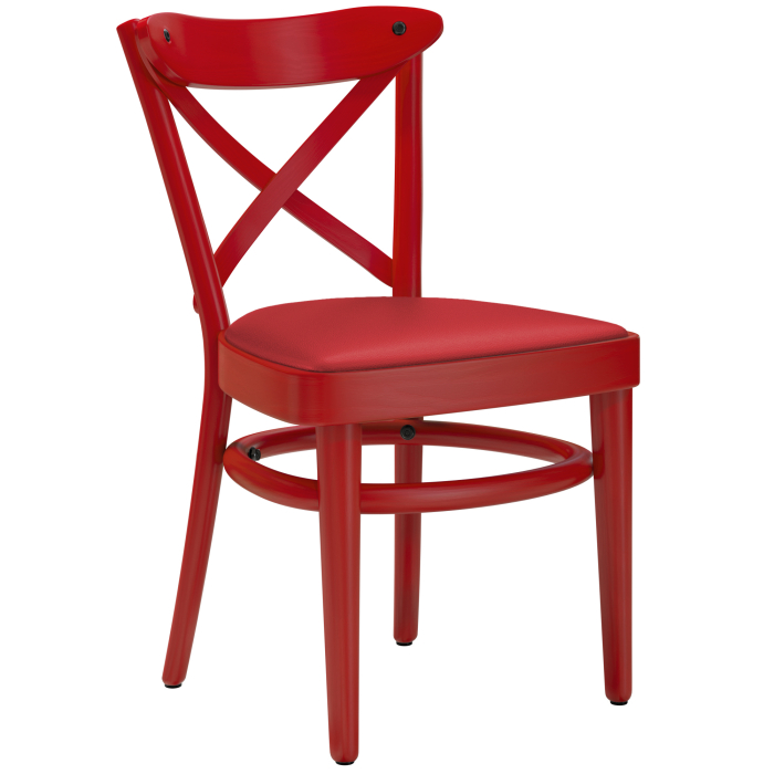 MAUDEZ | Bugholzstoel | Hout / Leer Rood | Rood | Bugholz