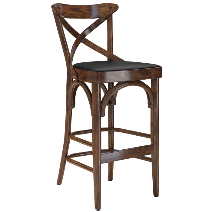 Maudez | Bugholz barkruk | Hout / Leder | Walnoot | Bugholz