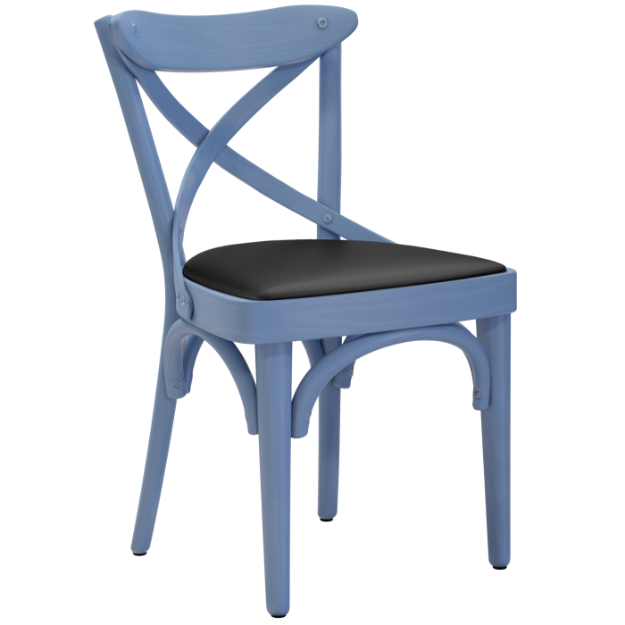 Maudez | Bentwood chair | Wood / Leather | Blue | Bentwood