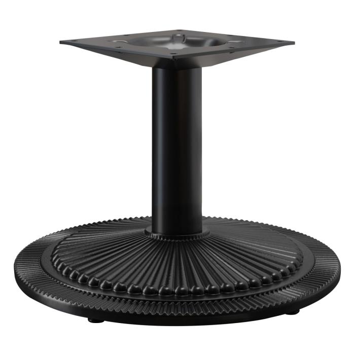 MAKSIM | Bistro lounge bordramme | Svart | Bunn: Ø 45 cm | Søyle: 7,6 x 40 cm