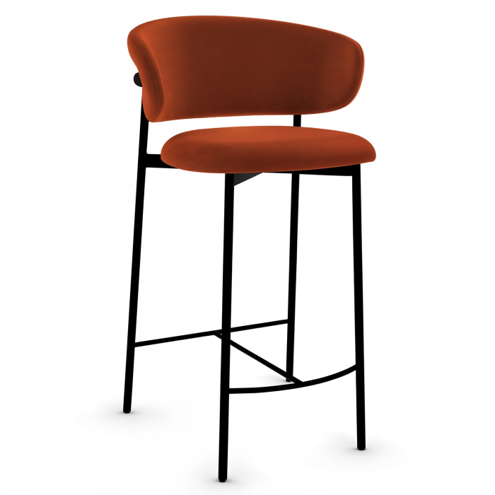 Maya | Hoker hotelowy | Aksamit | Pomarańczowy