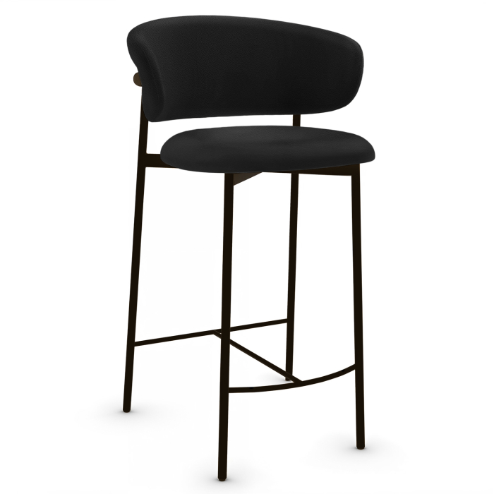 Maya | Hotel Bar Stool | Leather | Black