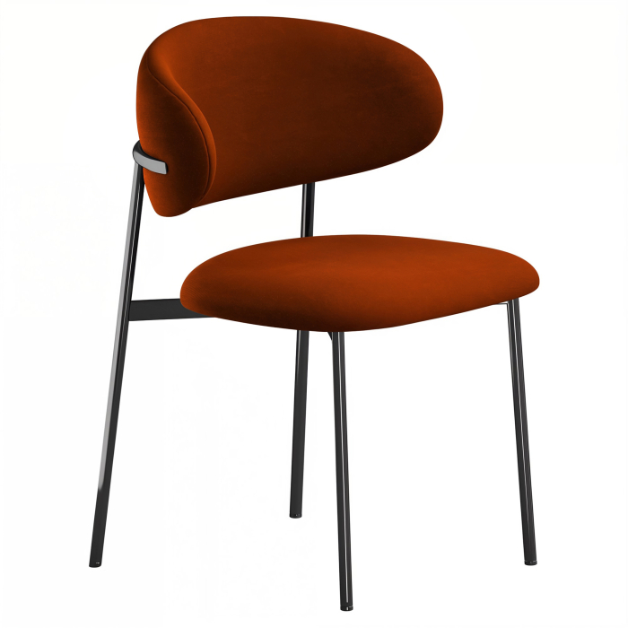 Maya | Hotelstoel | Fluweel | Oranje