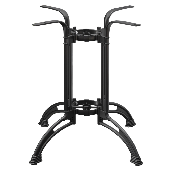 MALAGA | Piètement de table en fonte | Noir | 4 Pieds : Ø 82 cm | Colonne : 72 cm | Fonte