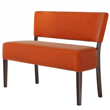 LUCA | Banco de bistró | Naranja | 120 x 83 cm | Terciopelo