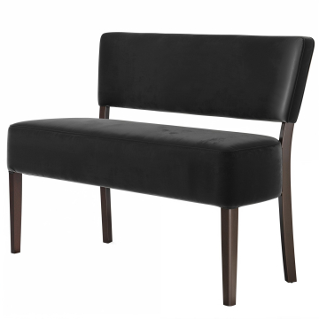 LUCA | Bistro Bank | Grijs | 120 x 83 cm | Fluweel