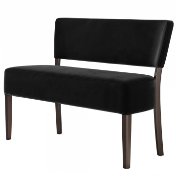 LUCA | Bistro istuin | Musta | 120 x 83 cm | Sametti