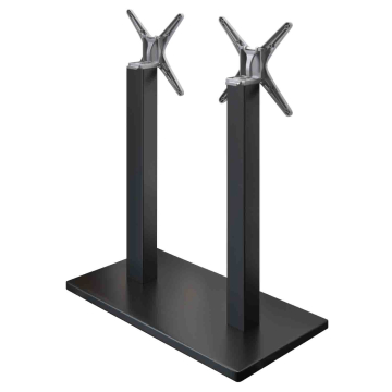 MADRID | Bistro dobbelt barbordsstel | Sort | Højde: 105 cm | Søjle: 8 x 8 cm | Fod: 40 x 70 cm | Sammenklappelig