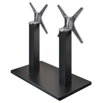 MADRID | Bistro dobbelt bordstel | Sort | Højde: 72 cm | Søjle: 8 x 8 cm | Fod: 40 x 70 cm | Sammenklappelig