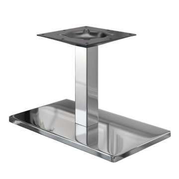MADRID | Bistro Lounge bordstel | Rustfrit stål | Højde: 36 cm | Søjle: 6 x 6 cm | Fod: 40 x 70 cm