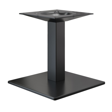 MADRID | Bistro Lounge Tischgestell | Schwarz | Höhe: 35 cm | Säule: 6 x 6 cm | Bodenplatte: 40 x 40 cm