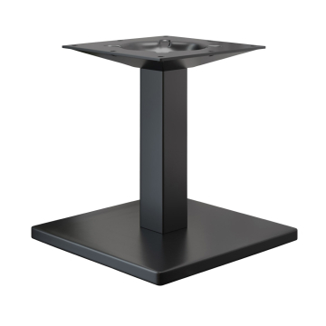 MADRID | Bistro Lounge Tischgestell | Schwarz | Höhe: 36 cm | Säule: 6 x 6 cm | Fuß: 45 x 45 cm