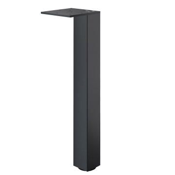 MADRID | Bistro Tischbeine | Schwarz | Höhe: 72 cm | Säule: 6 x 6 cm | Platte: 16x16 cm | 1 Stück