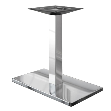 MADRID | Bistro Tischgestell | Edelstahl | Höhe: 72 cm | Säule: 6 x 6 cm | Fuß: 40 x 70 cm