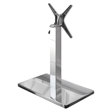 MADRID | Bistrobordstel | Rustfrit stål | Højde: 72 cm | Søjle: 8 x 8 cm | Fod: 40 x 70 cm | Sammenklappelig