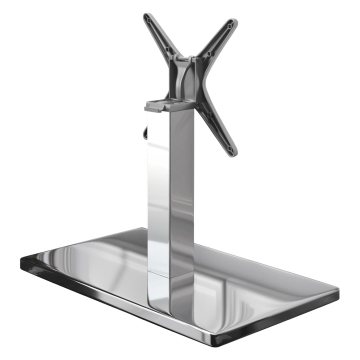 MADRID | Struttura del tavolo Bistro Lounge | Acciaio inox | Altezza: 36 cm | Colonna: 8 x 8 cm | Base: 40 x 70 cm | Pieghevole