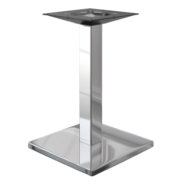 MADRID | Struttura per tavolo da bistrot | Acciaio inox | Altezza: 72 cm | Colonna: 6 x 6 cm | Base: 45 x 45 cm