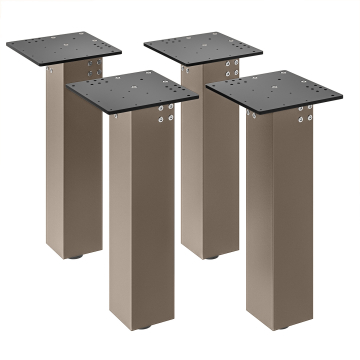 MADRID | Pieds de table de bistrot | Taupe | Hauteur : 72 cm | Colonne : 15 x 15 cm | Plateau : 30x3