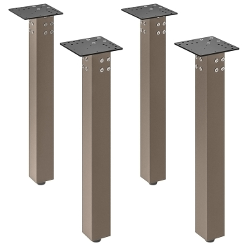MADRID | Patas de mesa Bistro | Taupe | Altura: 72 cm | Columna: 8 x 8 cm | Encimera: 20x20 cm | 1 u