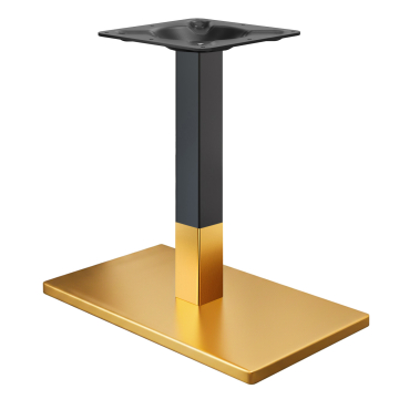 MADRID | Estructura para mesa de bistró | Oro/Negro | Altura: 72 cm | Columna: 8 x 8 cm | Placa base