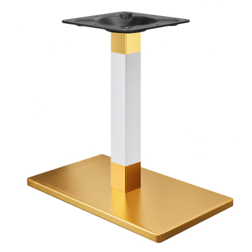 MADRID | Bistro bordunderreden | Guld/Vit | Höjd: 71 cm | Fot: 8 x 8 cm | Fotplatta: 40 x 70 cm