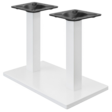 MADRID | Struttura doppia per tavolo bistrò | Bianco | Altezza: 71 cm | Colonna: 8 x 8 cm | Piastra