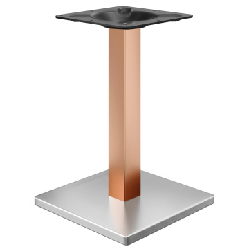 MADRID | Podstawa stołu Bistro | Stal nierdzewna / miedź | Wysokość: 72 cm | Słupek: 6 x 6 cm | Pods