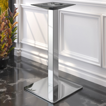 MADRID | Bistro Ståbordställning | Rostfritt stål | Höjd: 104 cm | Pelare: 8 x 8 cm | Bottenplatta: 50 x 50 cm