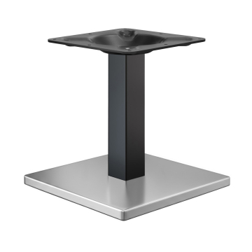 MADRID | Marco de mesa para bistró | Acero inoxidable / Negro | Altura: 71 cm | Columna: 8 x 8 cm |
