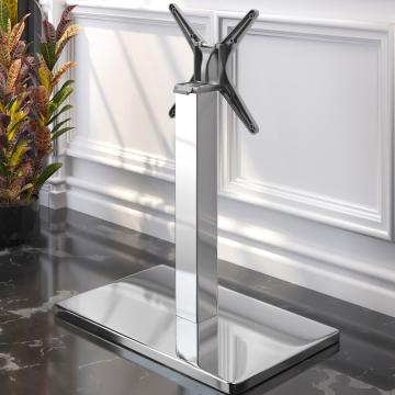 MADRID | Pieds de Table Bistrot | Acier inoxydable | Pied : 40 x 70 cm | Colonne : 8 x 72 cm | Pliable