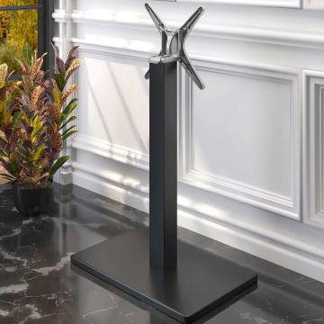 MADRID | Bistro Stehtischgestell | Schwarz | B:T 40 x 70 cm | Säule: 8 x 105 cm | Klappbar