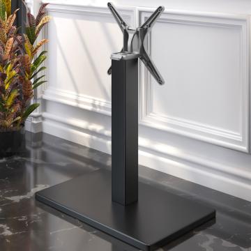 MADRID | Pieds de Table Bistrot | Noir | Pied : 40 x 70 cm | Colonne : 8 x 72 cm | Pliable