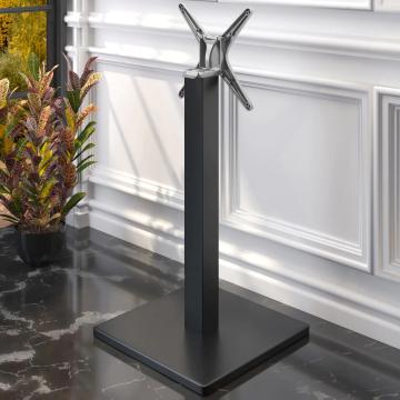 MADRID | Bistro Stehtischgestell | Schwarz | B:T 50 x 50 cm | Säule: 8 x 105 cm | Klappbar