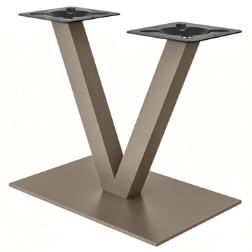 MADRID V | Bistro Tischgestell | Taupe | Höhe: 72 cm | Säule: 8 x 8 cm | Fuß: 40 x 70 cm