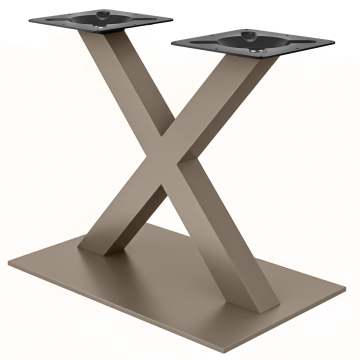 MADRID X | Bistro-pöytäteline | Taupe | Korkeus: 72 cm | Säleet: 8 x 8 cm | Tasa: 40 x 70 cm