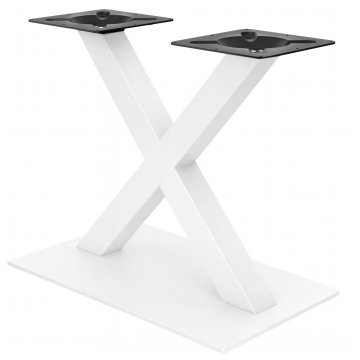 MADRID X | Bistro-pöytäteline | Valkoinen | Korkeus: 72 cm | Säule: 8 x 8 cm | Jalkatuki: 40 x 70 cm