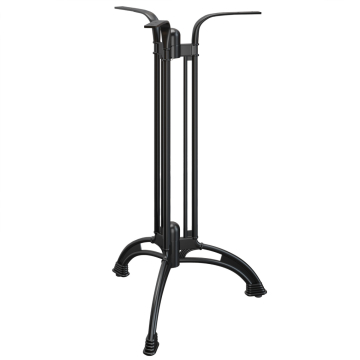 MALAGA | Bistro Stehtischgestell | Schwarz | 3 Fuß: Ø 60 cm | Säule 108 cm | Guss Optik