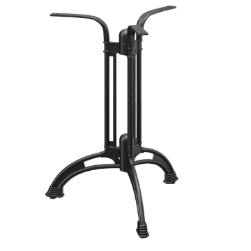 MALAGA | Gusseisen Tischgestell | Schwarz | 3 Fuß: Ø 60 cm | Säule: 72 cm | Gusseisen