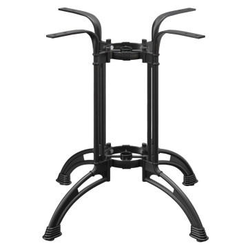 MALAGA | Gusseisen Tischgestell | Schwarz | 4 Fuß: Ø 82 cm | Säule: 72 cm | Gusseisen