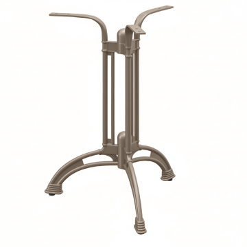 MALAGA | Base de mesa de hierro fundido | Negro | 3 pies: Ø 60 cm | Columna: 72 cm | Óptica de fundi