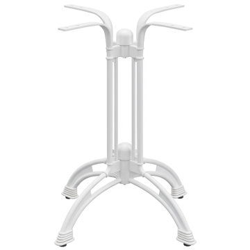 MALAGA | Gussaluminium Tischgestell | Weiß | 4 Fuß: Ø 58 cm | Säule: 72 cm | Guss Optik