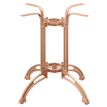 MALAGA | Żeliwna podstawa stolika | Miedź | 4 stopy: Ø 82 cm | Kolumna: 72 cm | Optyka odlewu