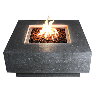 MANHATTAN | Gashaardtafel | B:D:H 91 x 91 x 40 cm | Beton | Donkergrijs