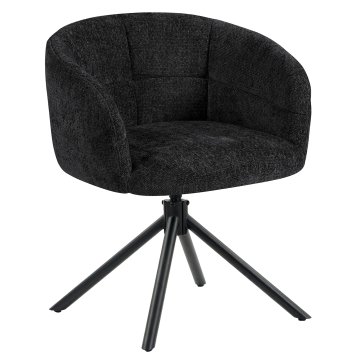 Marina | Hotel Chair | Black | Fabric/Textile | Swivel Base