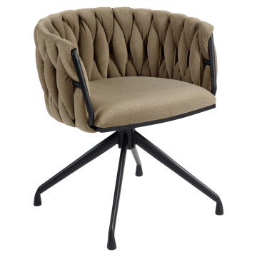 MARIS | Hotel Stuhl | Samt | Taupe | Drehfunktion