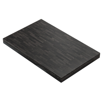 MASSIV STEEL | Bistro Massiv Tischplatte | 130x80cm | Wenge - Schwarz