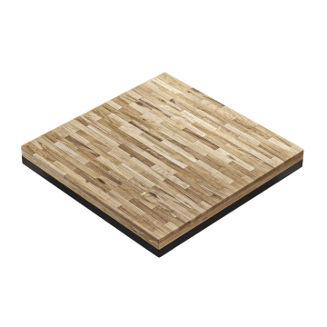 MASSIV-STEEL | Gastro Massiv Bordplade | B:T 70 x 70 cm | Eg | Firkantet | Bistro Massiv Bordplade